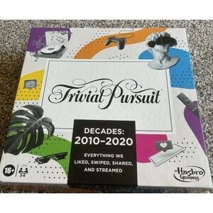 Trivial Pursuit Decades 2010 to 2020 Board Game for Adults Teens Pop Complete